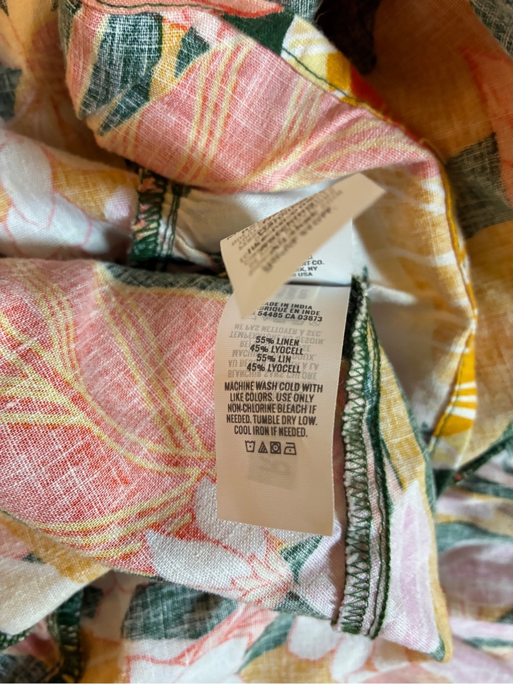 NWT Aerie Skirt & Top Set Floral Wrap Orange/Pink Size XXL Linen Blend Tropical - Picture 8 of 11
